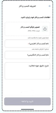 تعریف اطلاعات کسب‌وکار در دیجی پی